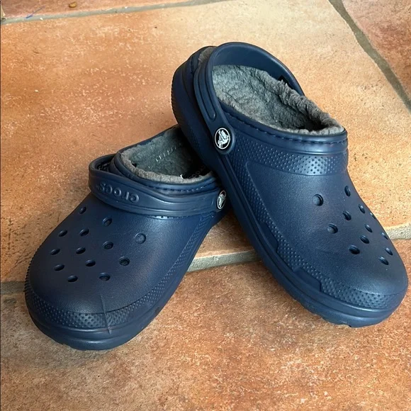 Kids Navy Blue Crocs - Picture 1 of 2